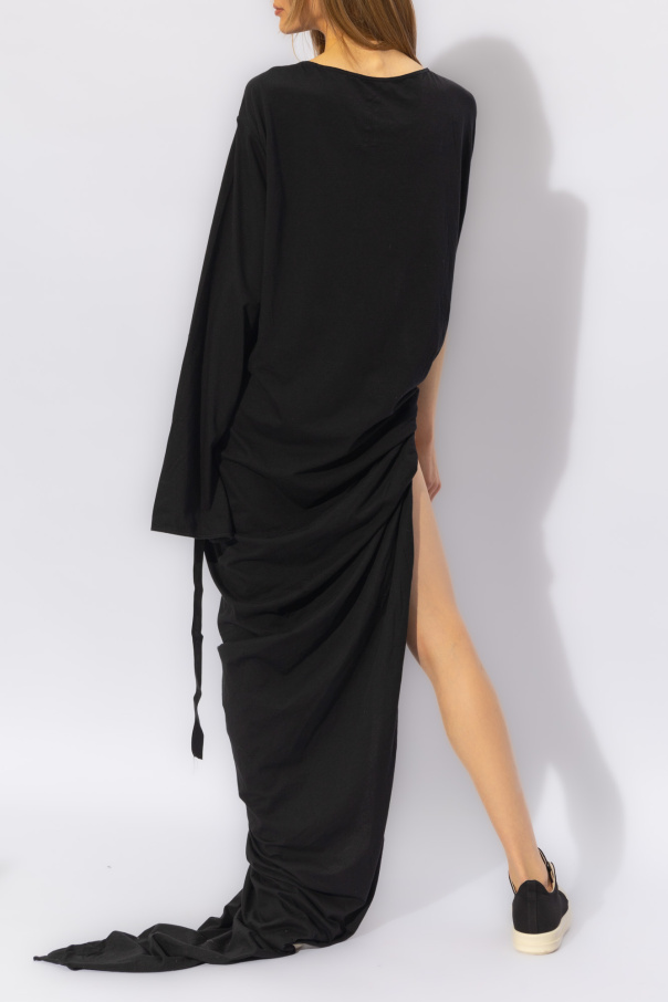RICKOWENS♡ DRKSHDW Edfu コットンマキシドレス Rick Owens DRKSHDW Edfu T マキシドレス | ブラック | FARFETCH JP